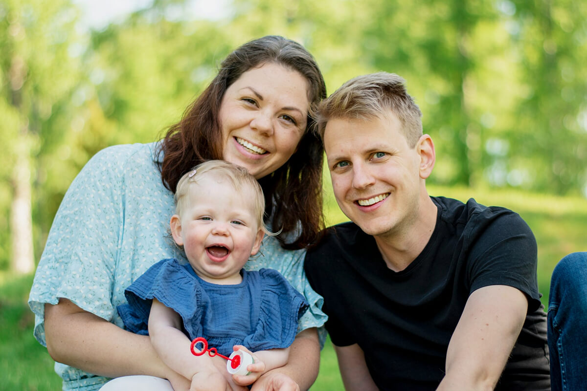Family spending time outdoors with peace of mind